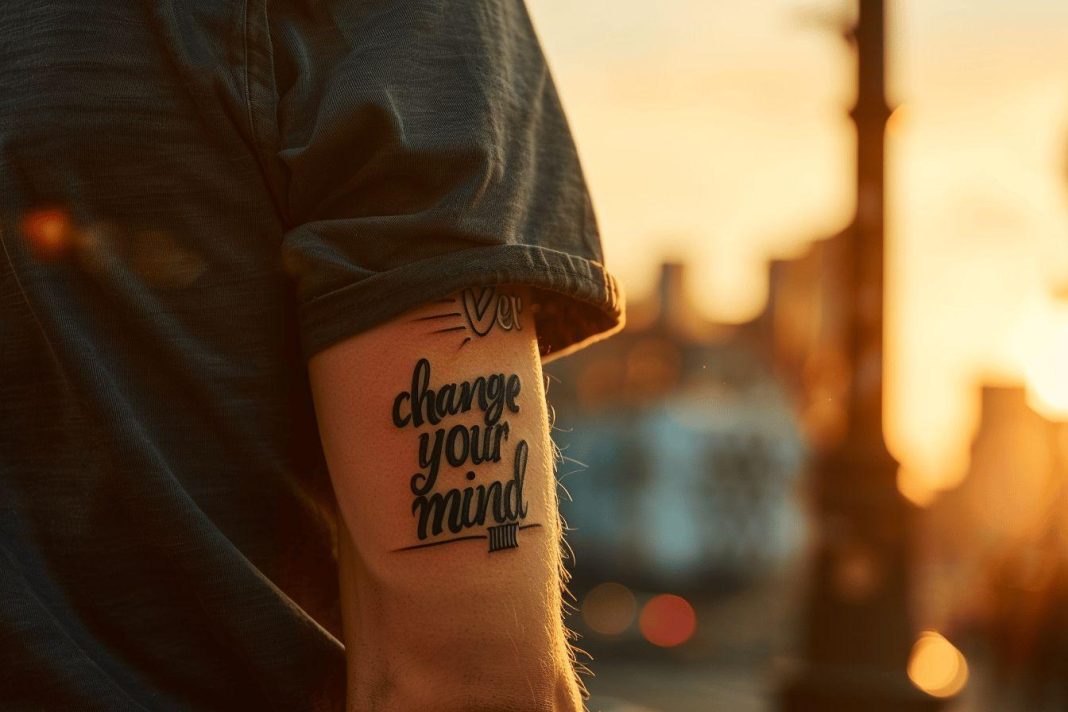 Choisir une phrase pour tatouage homme engage à ne pas changer d’avis